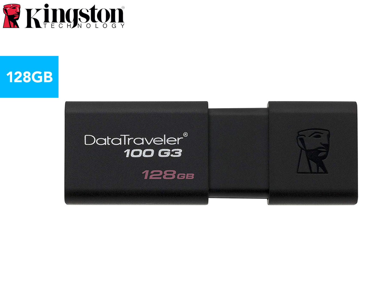 Kingston 128GB Data Traveler USB 3.0 Memory File Storage Stick Flash Drive Black — image 2