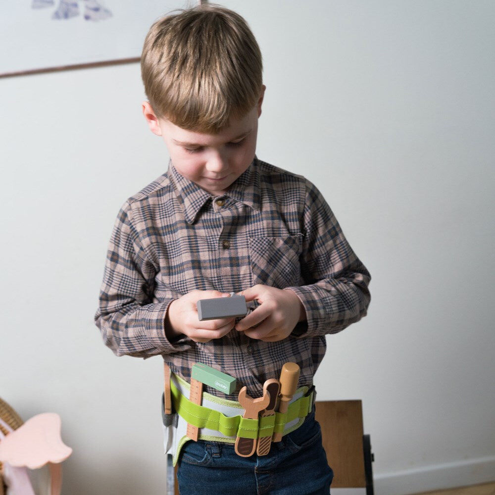 Dantoy Playful Wood Pretend Play DIY Toy Tool Belt Kids/Toddler 3y+ (11 Pieces) — image 2