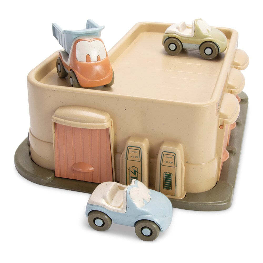Dantoy BIOplastic Garage w/ 3x Cars Kids Indoor/Outdoor Toy Play Set 2y+