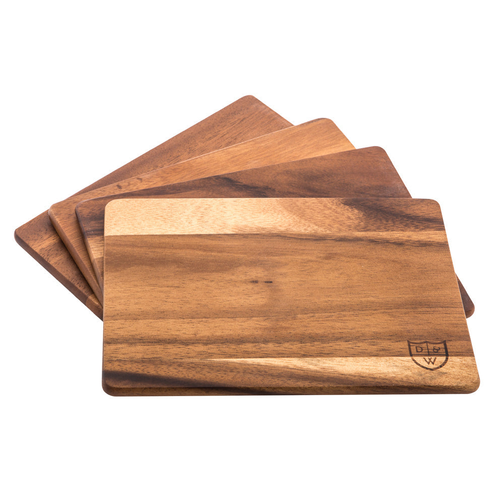 Davis & Waddell Acacia Wood Individual Serving Board Set 21x15cm Natural (4 Pieces) — image 3