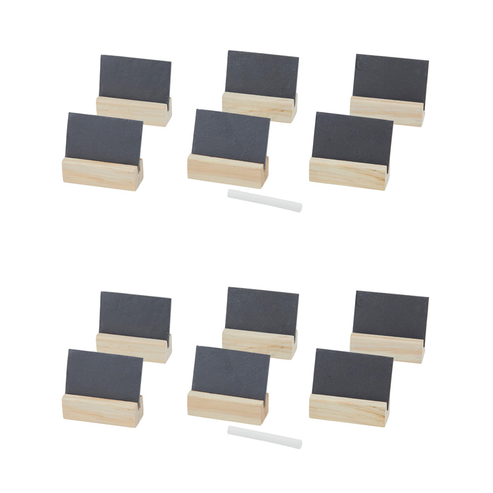 Davis & Waddell 7pc Davis & Waddell Slate w/ Wood Name Plate Board Set 8x7cm Multi-Coloured (2 Pack)