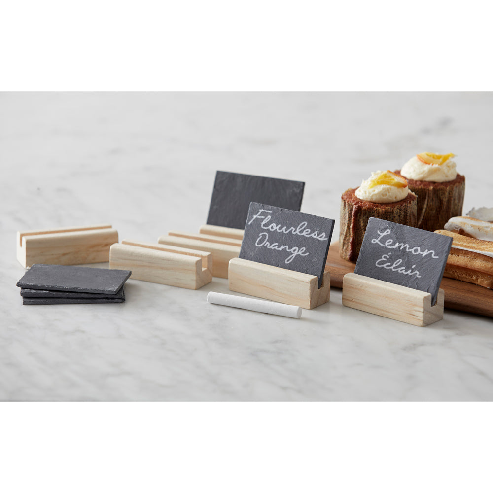Davis & Waddell 7pc Davis & Waddell Slate w/ Wood Name Plate Board Set 8x7cm Multi-Coloured (2 Pack) — image 6