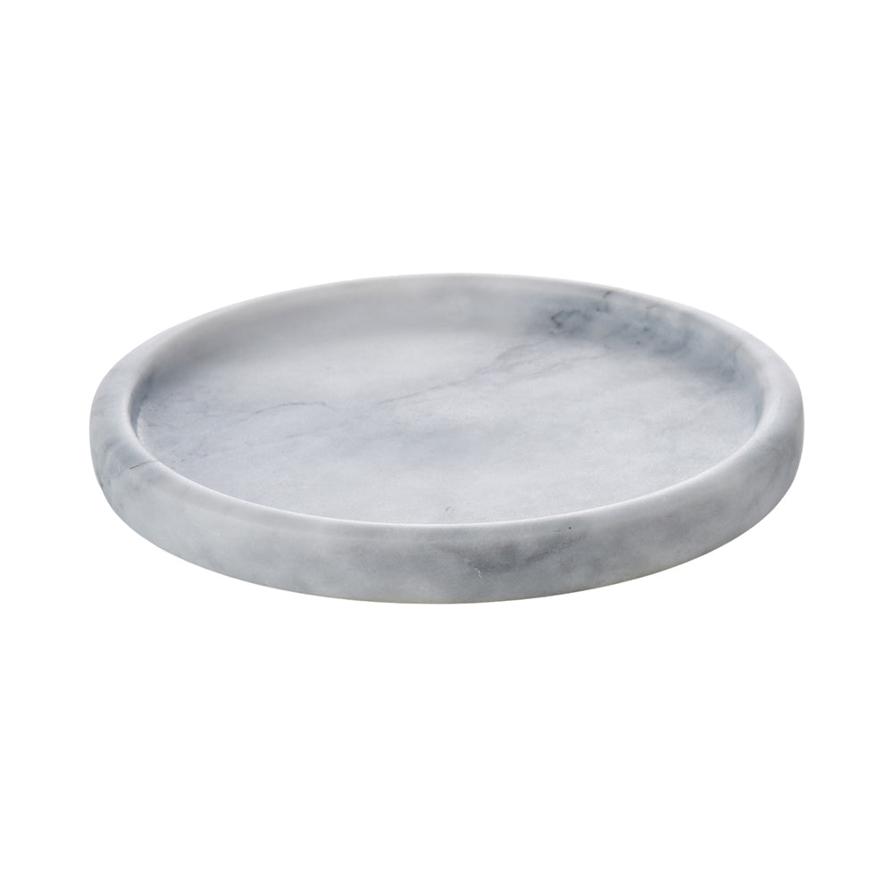 Davis & Waddell Nuvolo Round Marble Finger Food Serving Tray 20x20cm White/Grey