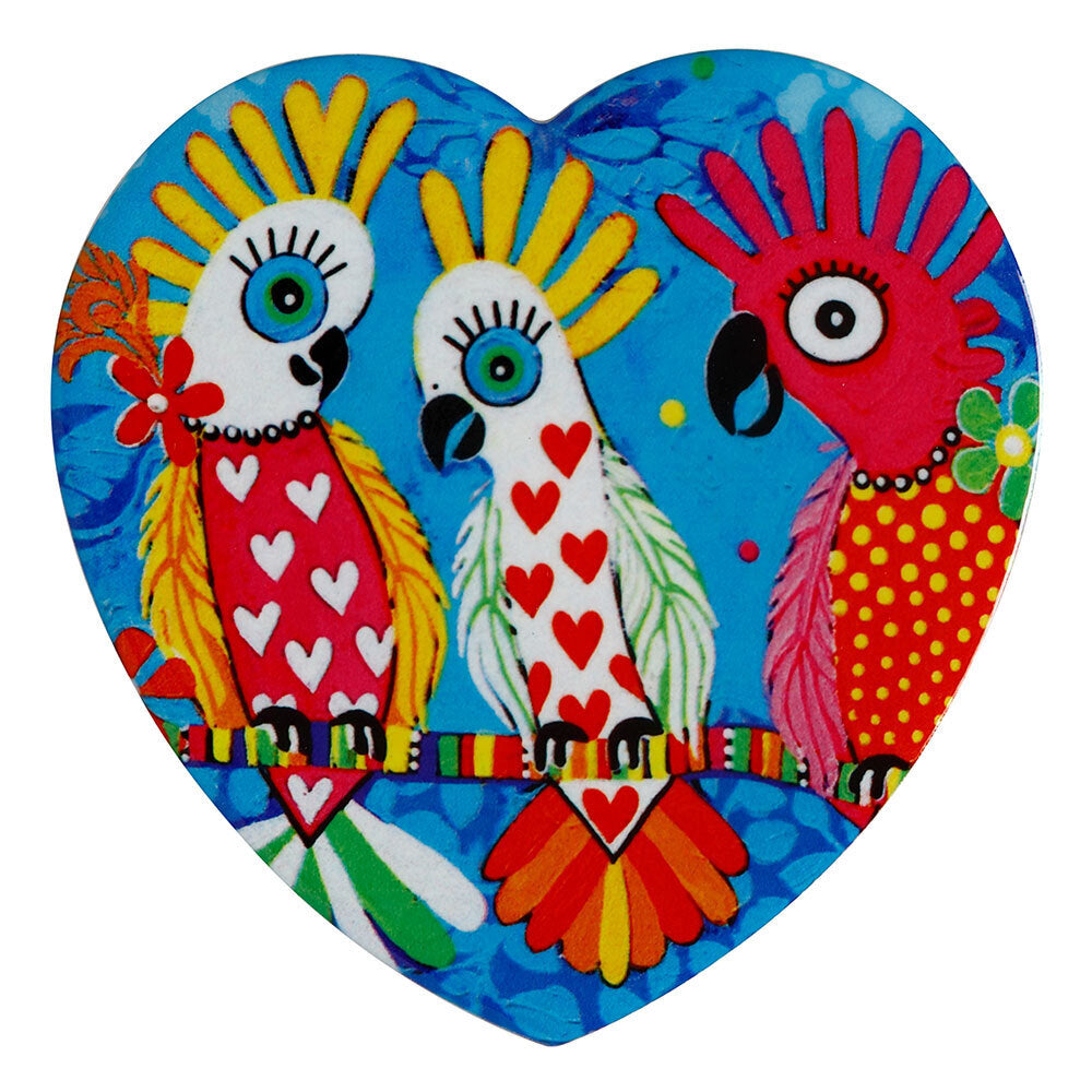 Maxwell & Williams Love Hearts 10cm Ceramic/Cork Cups/Mugs Coaster Chatter