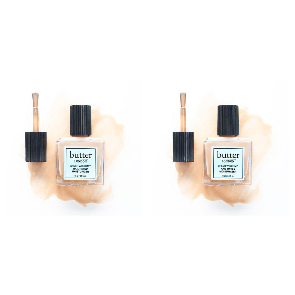 Butter London 11ml Sheer Wisdom Nail Tinted Moisturizer Medium (2 Pack)