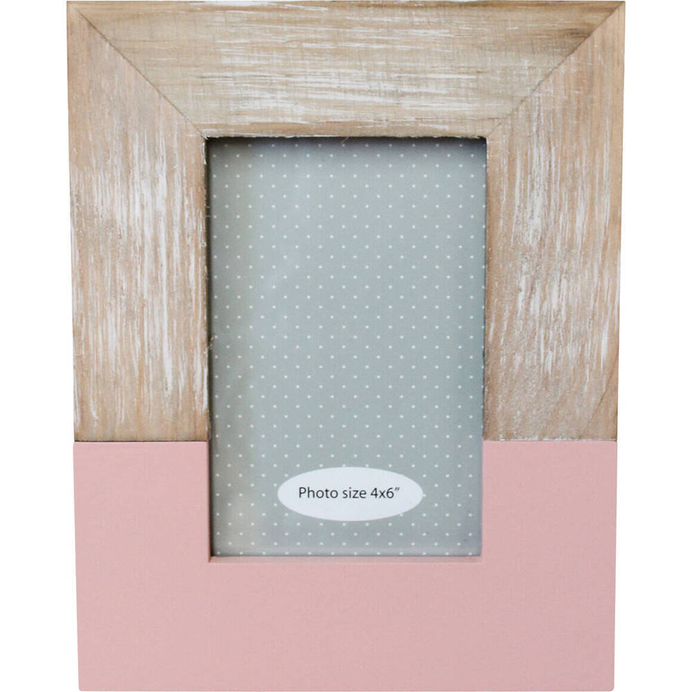 LVD MDF/Glass 4x6 Picture/Photo Frame Home/Room Decor Modern Dusty Rose
