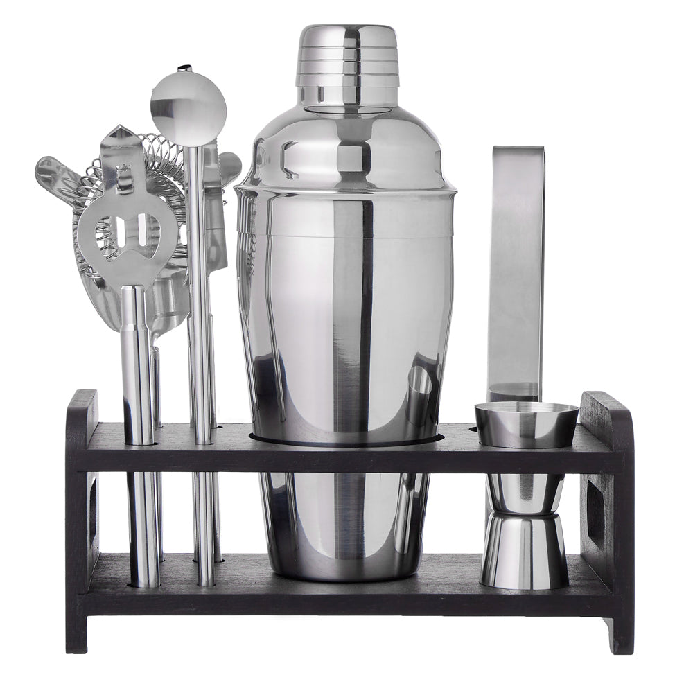 Davis & Waddell Fine Foods Barware Cocktail w/ Stand Set 21cm/500ml Silver (7 Pieces)