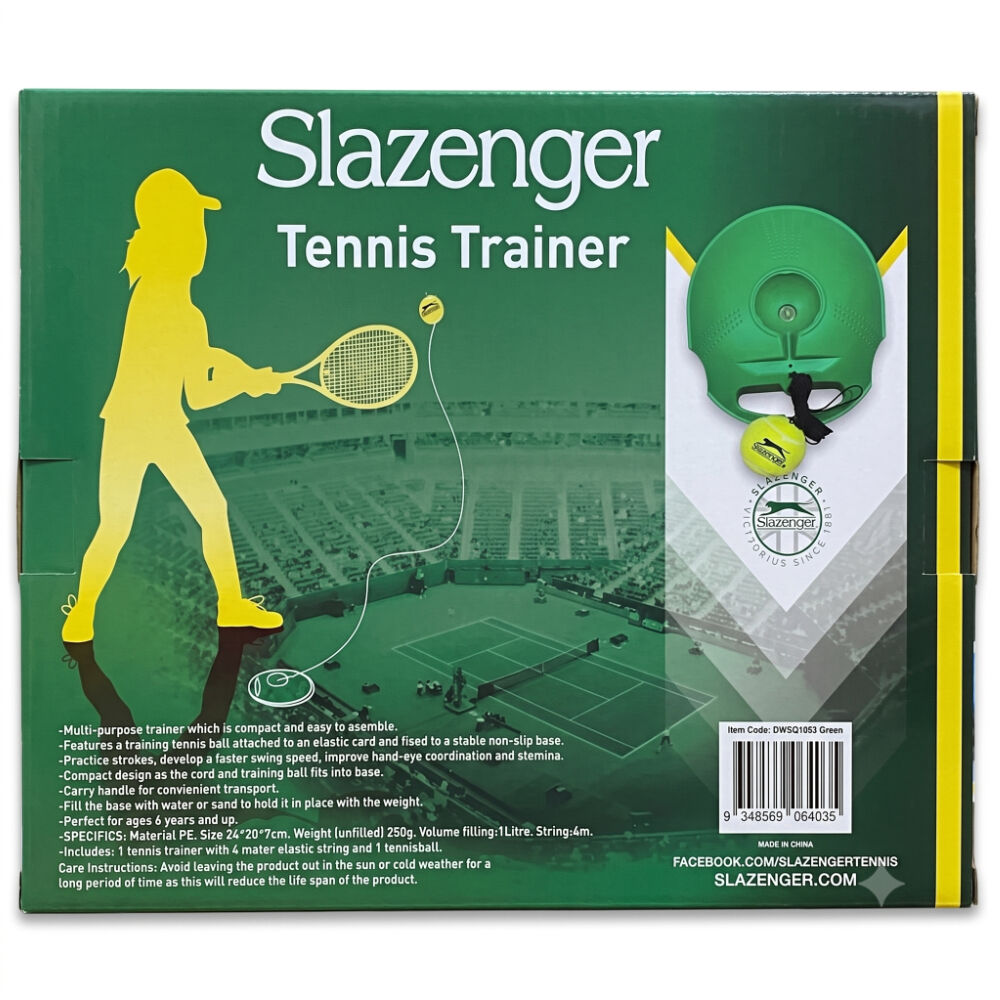 Slazenger Tennis Trainer Practice Rebound Balls Back Base Sport Exercise Green — image 7