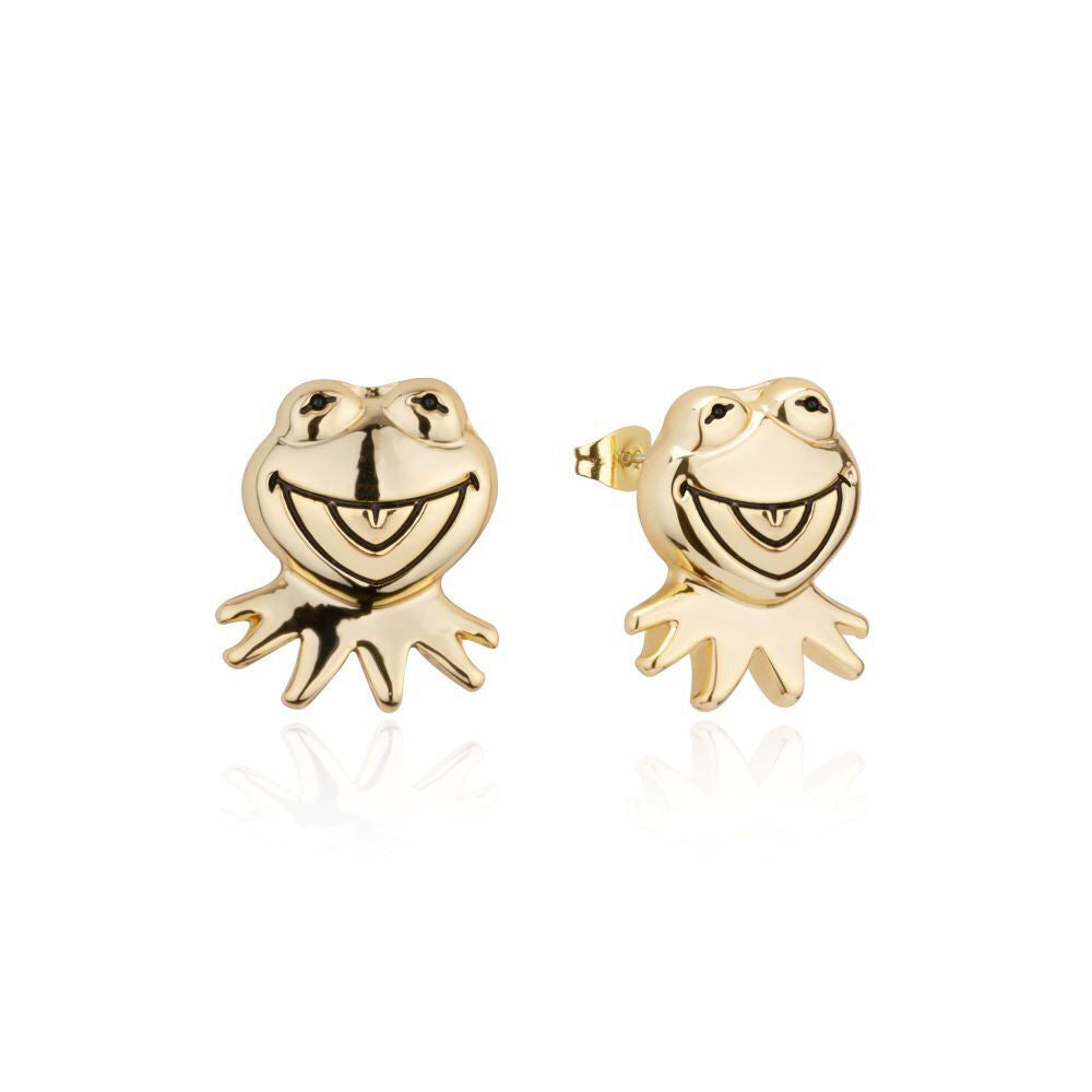 Couture Kingdom Disney The Muppets Kermit The Frog Gold Earrings Stud 15mm