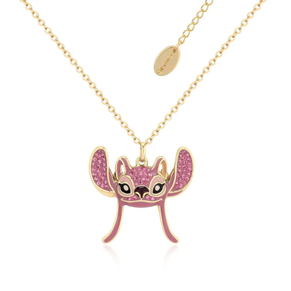 Couture Kingdom Disney Lilo & Stitch Crystal Angel Fashion Necklace Gold