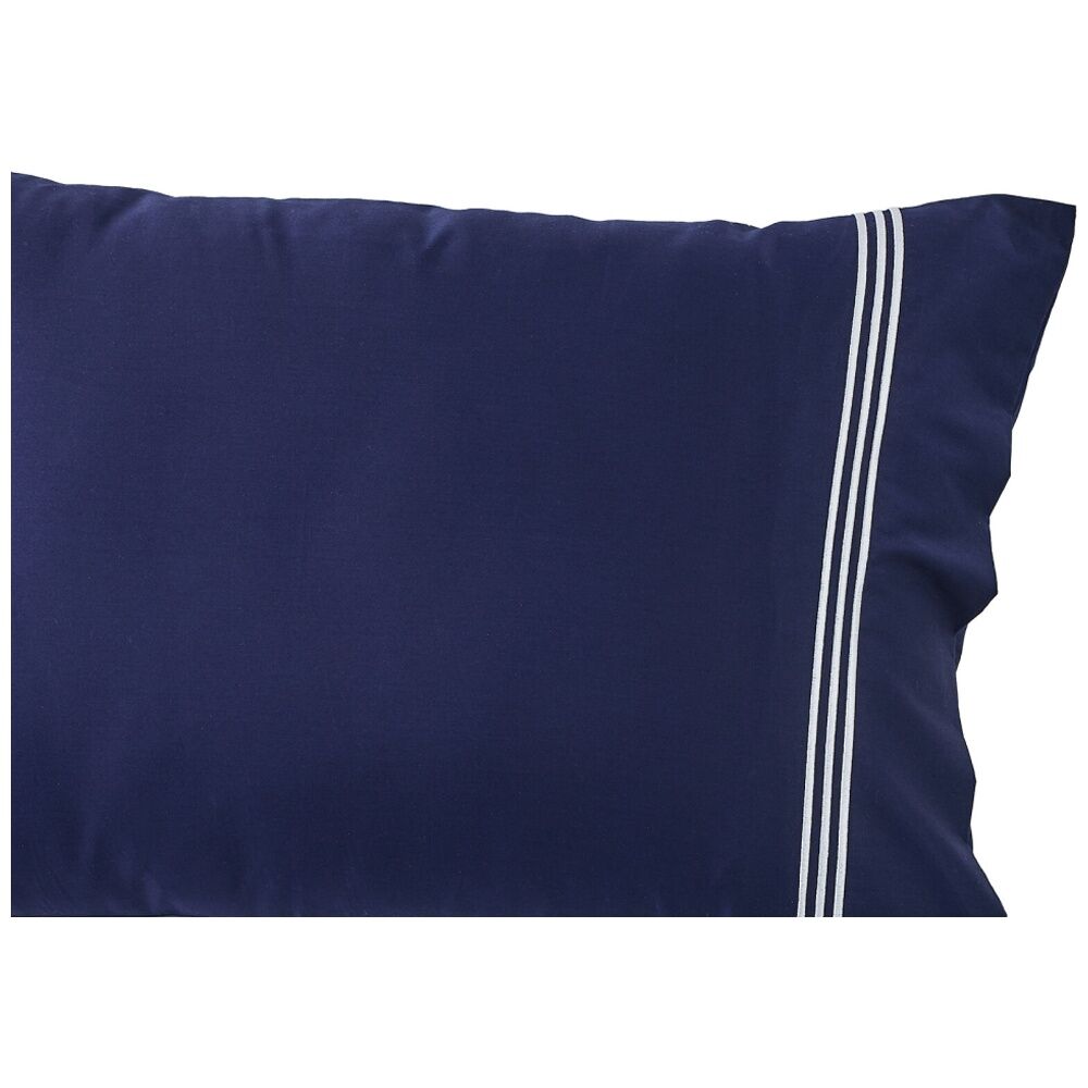 Grosvenor House 500TC Hotel Embroidered Standard Pillowcases Navy w/ White (2 Pieces) — image 3