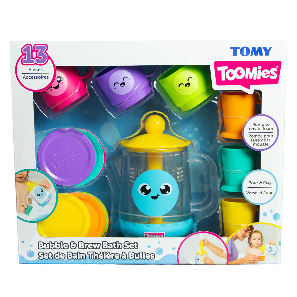 Toomies Bubble & Brew Deluxe Teatime Childrens Bath Toy Set 18m+ (13 Pieces)