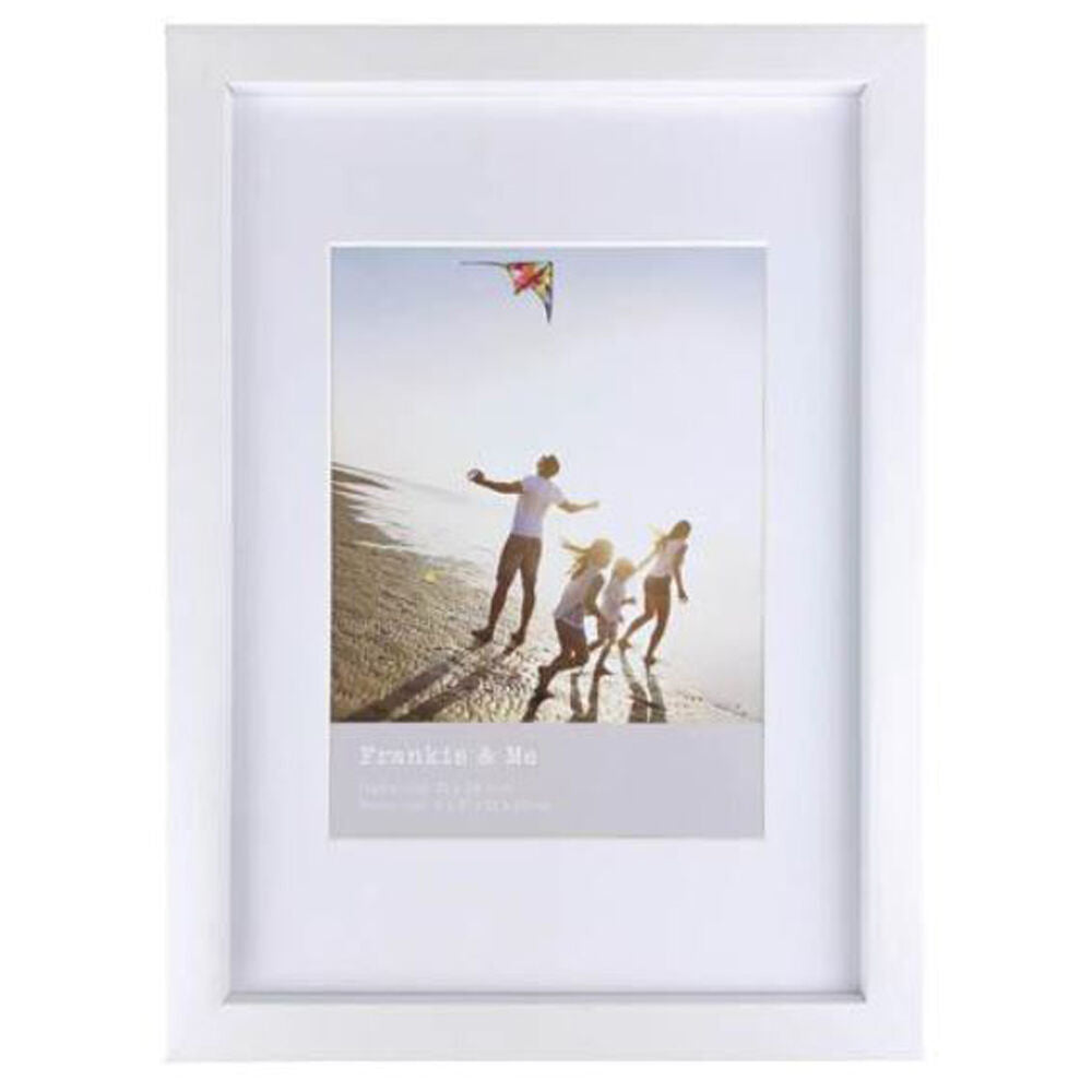 Frankie & ME Wooden Border 6x8'' Picture Frame Home/Office Photo Decor White (4 Pack) — image 2