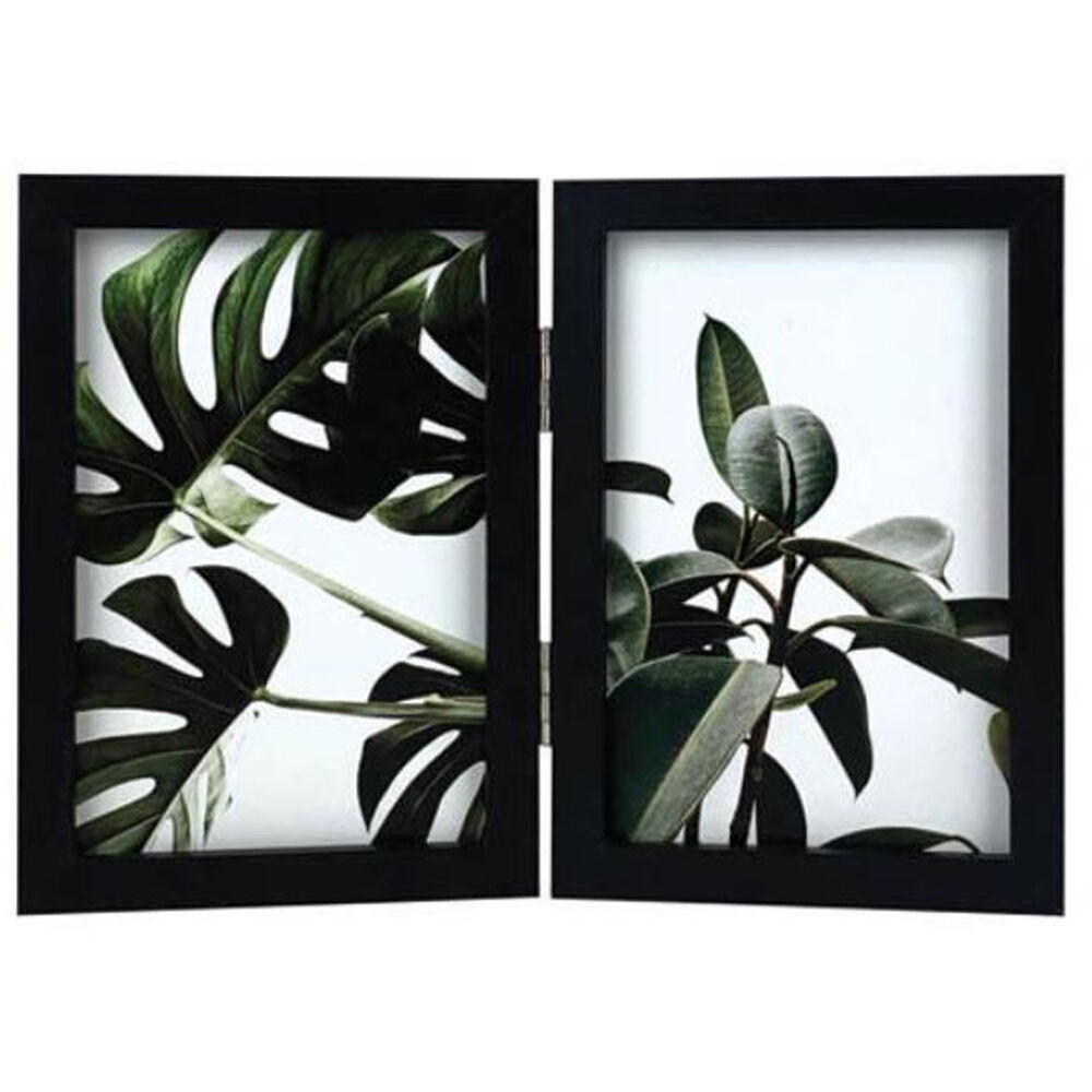 Frankie & ME Hinged 4x6'' Double Picture Frame Home/Office Photo Decor Black (3 Pack) — image 2