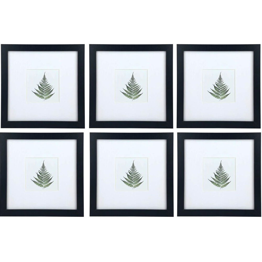 Frankie & ME Picture Frame 4x4'' Photo Holder Home/Office Decor Black (6 Pack)