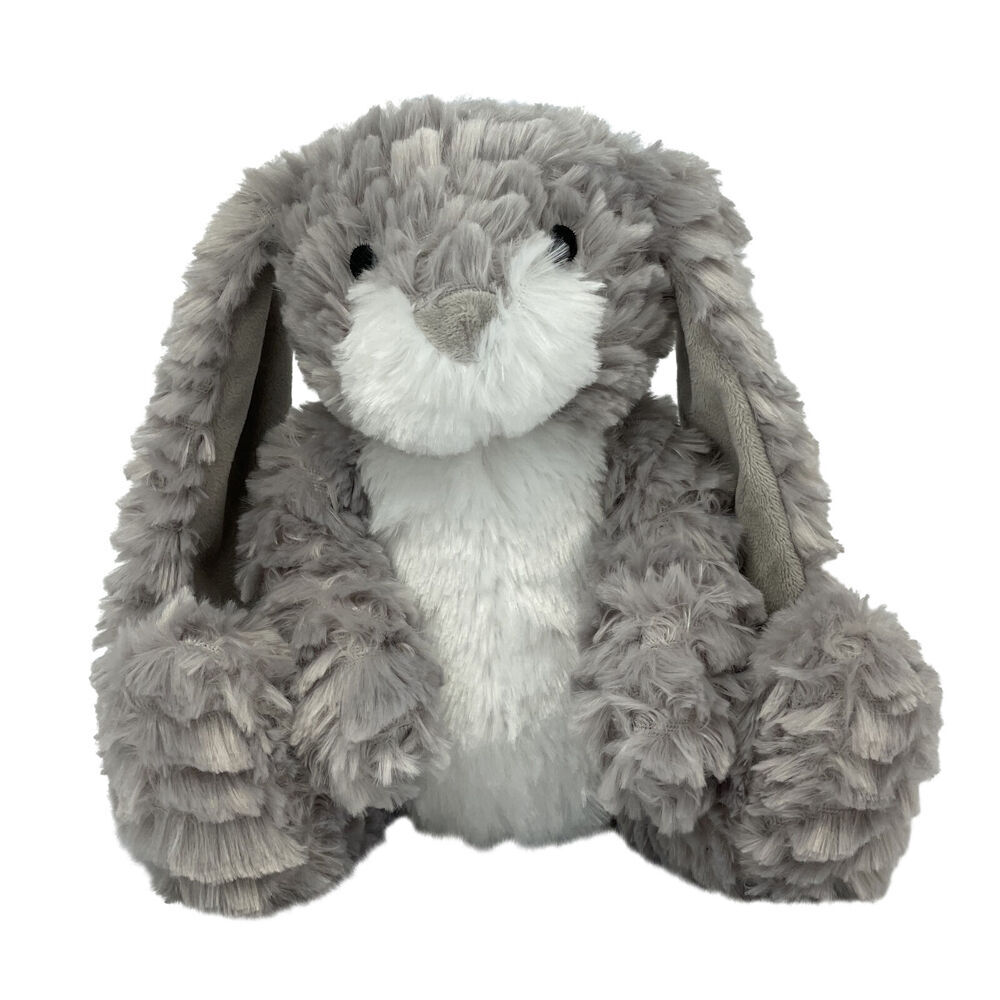 Momoko Fluffy Bunny Animal Stuffed Doll Kids Soft Plush Toy 23cm Grey (2 Pack) — image 2