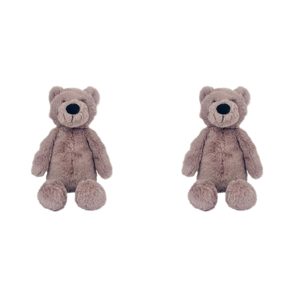 Momoko Baby Teddy Bear Animal Stuffed Doll Kids Soft Plush Toy 23cm Brown (2 Pack)