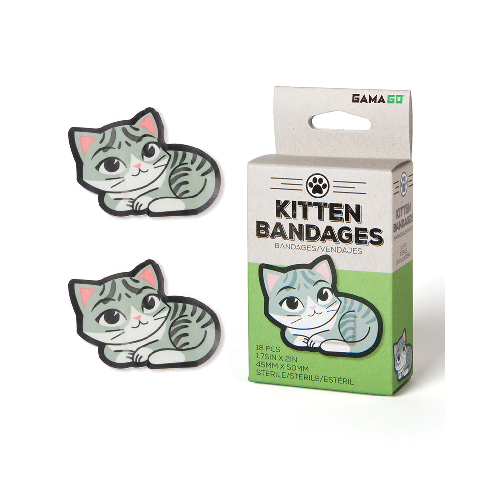 Gamago Kitten Bandages Kids/Children First Aid Bandaid Wound Plaster 5cm (18 Pieces)