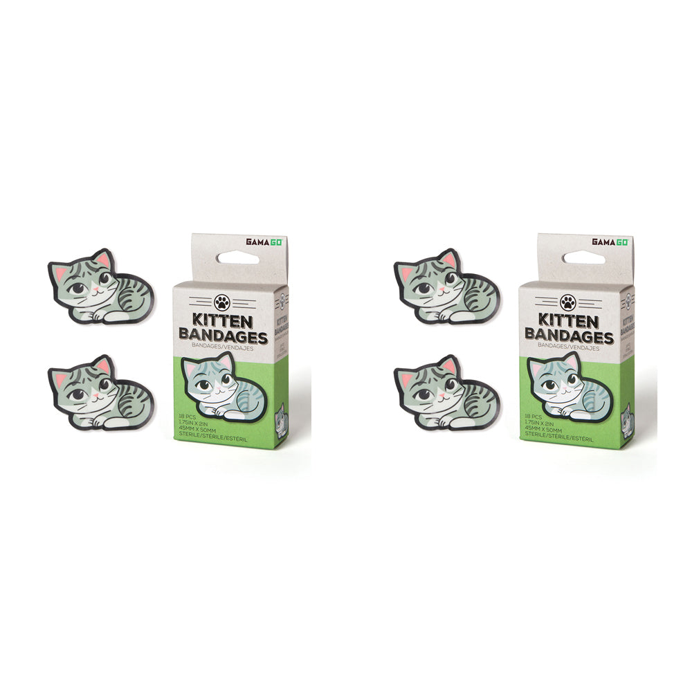 Gamago 18pc Gamago Kitten Bandages Kids/Children First Aid Bandaid Wound Plaster 5cm (2 Pack)