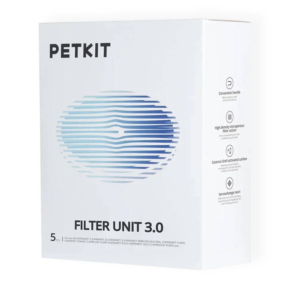 Petkit Unit 3.0 Pet Dog/Cat Fountain Replacement Water Cleaning Filter (5 Pieces) — image 2