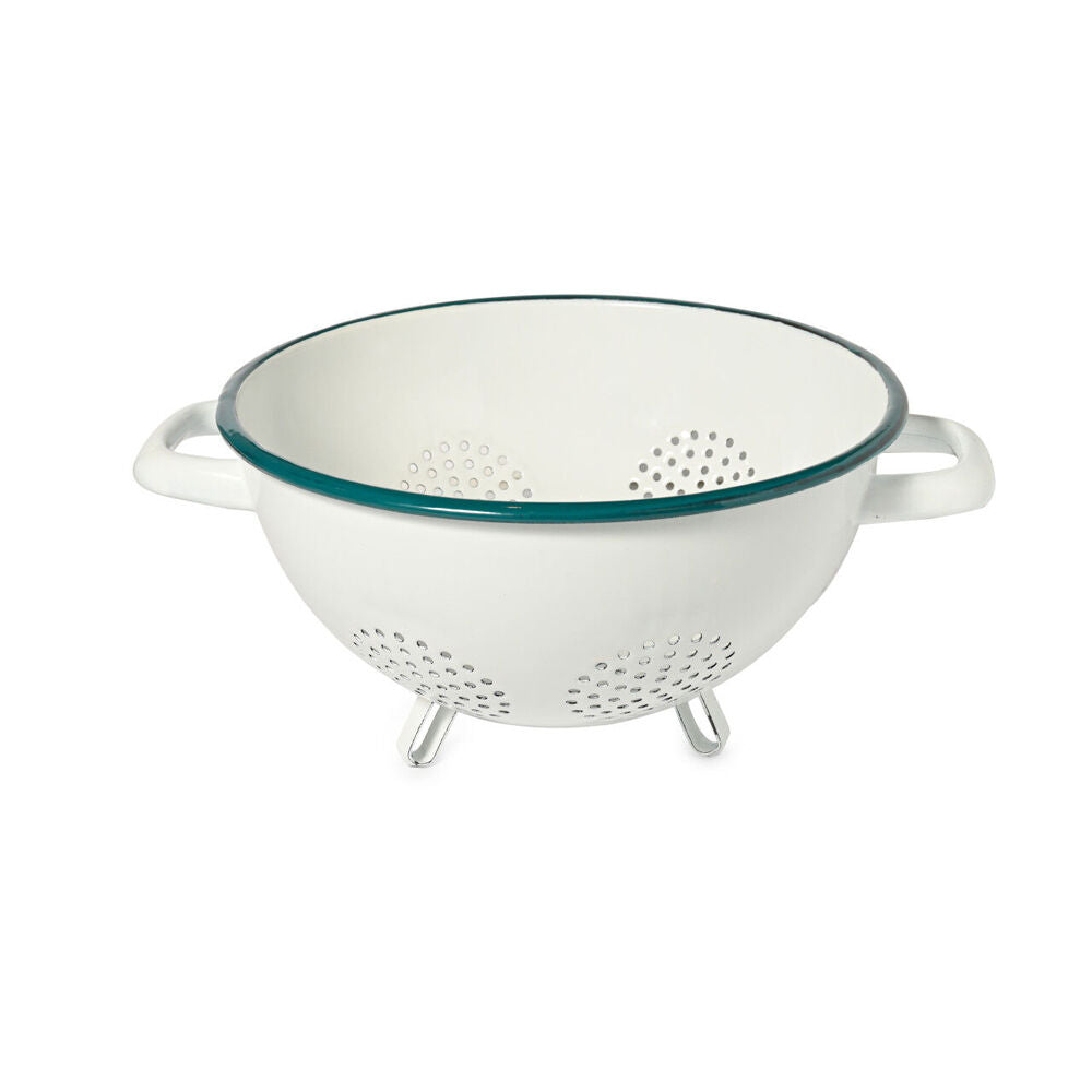 ST. Claire St. Clare Enamel Colander 24cm Seive Basket Vege Pasta Food Strainer White — image 2