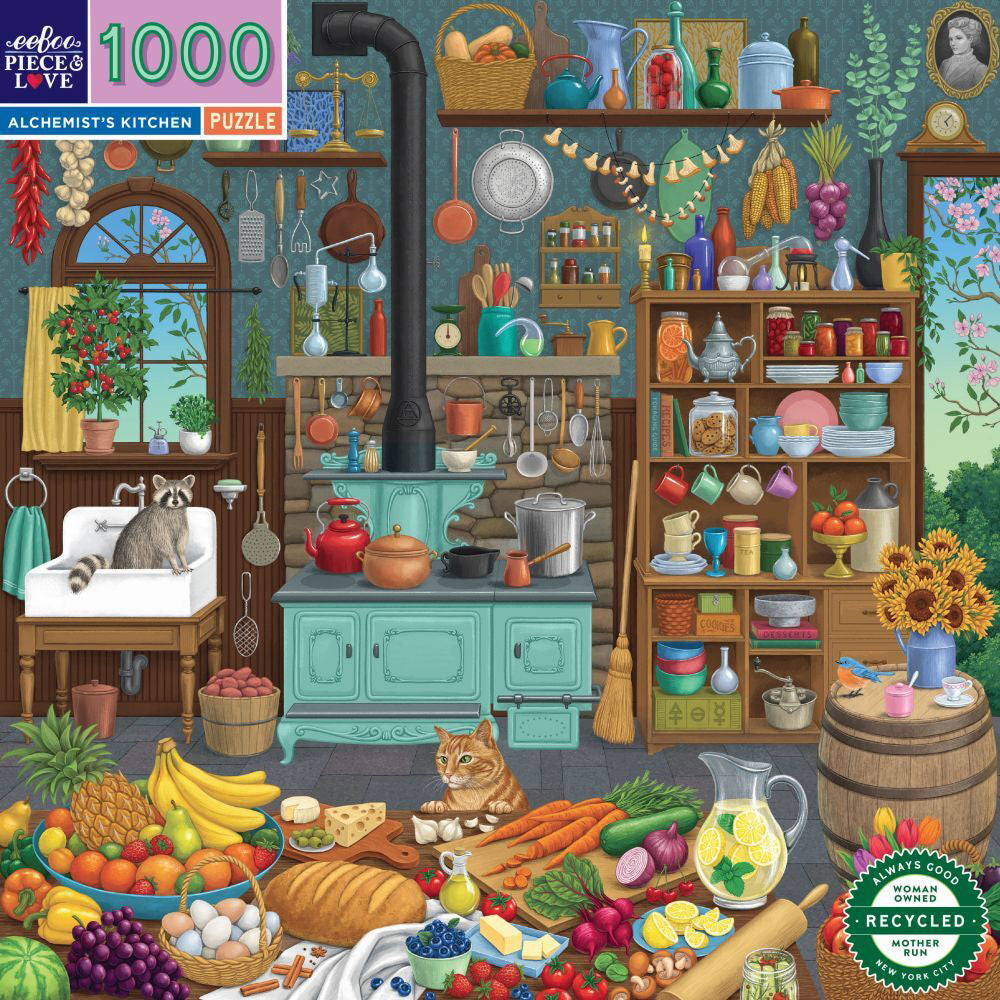 Eeboo Jigsaw Puzzle Alchemist’s Kitchen 58.4x58.4cm Learning Game 6+ (1000 Pieces)