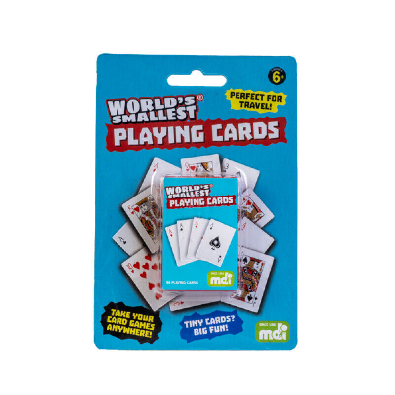 Mdi Worlds Smallest Playing Cards Mini Deck Party Game Set Portable Card