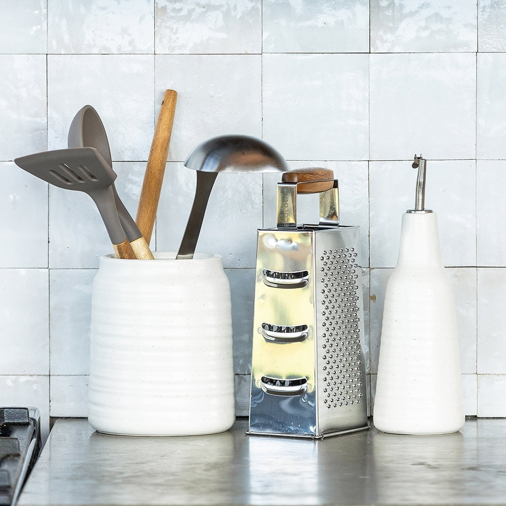 Ecology Ottawa Stoneware Rustic Matt Oil Bottle/Drizzler/Pourer 450ml - Calico — image 4
