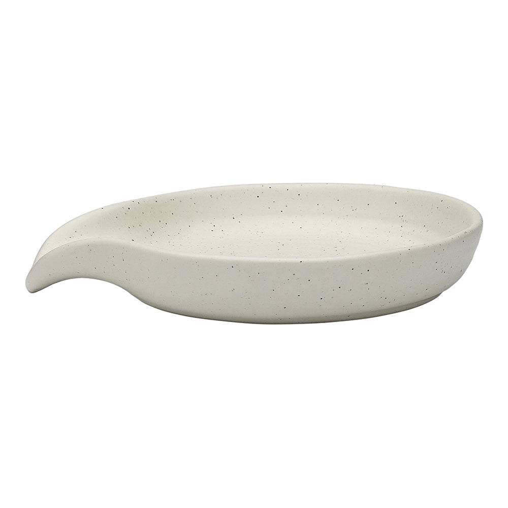 Ecology Ottawa Stoneware Rustic Spoon Rest/Tray/Plate w/ Lip 12x14cm - Calico — image 2