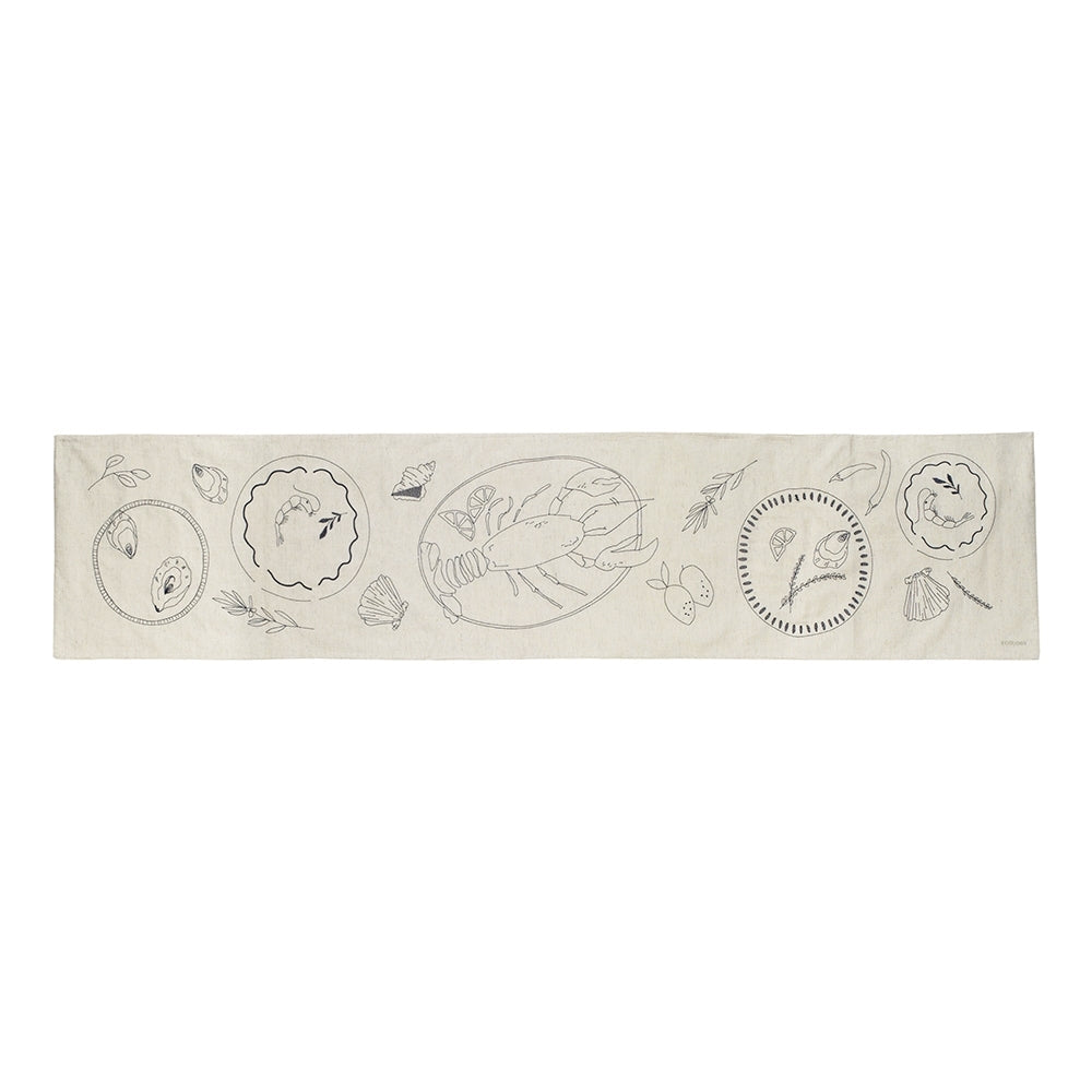 Ecology Cotton/Linen Tableware Dining Feast Tablecloth Runner 180cm Flax — image 2