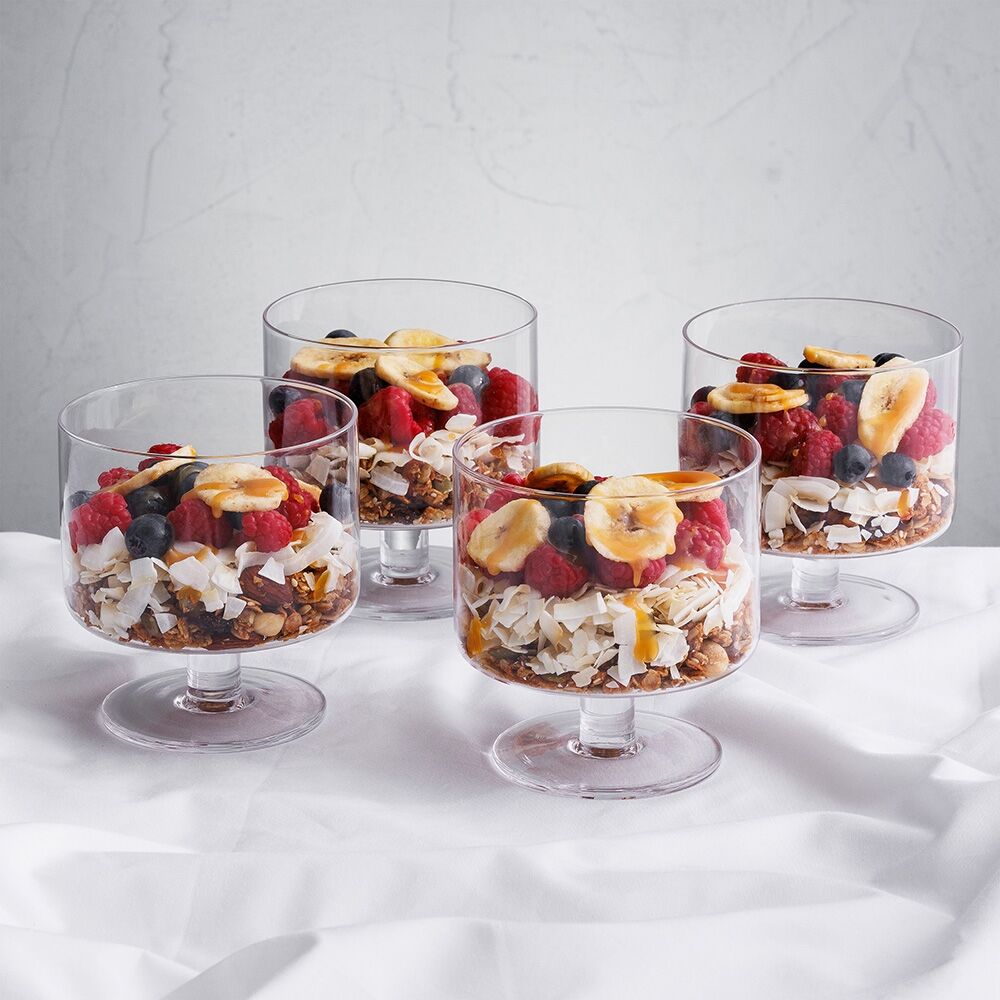Ecology Classic Timeless Soda Lime Glass Dessert Bowls 10cm Clear (4 Pieces) — image 3