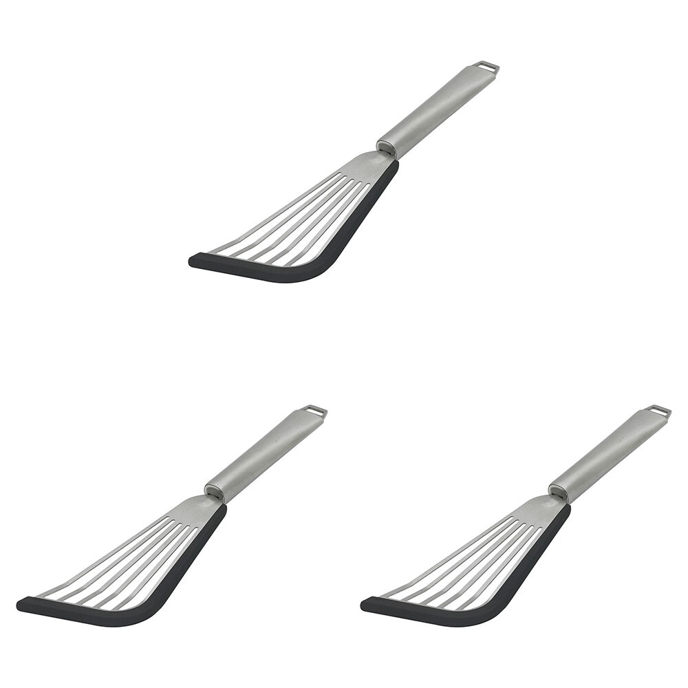 Ecology Provisions Silicone Edge Long Slotted Turner 8.5x31.5cm Utensil (3 Pack)