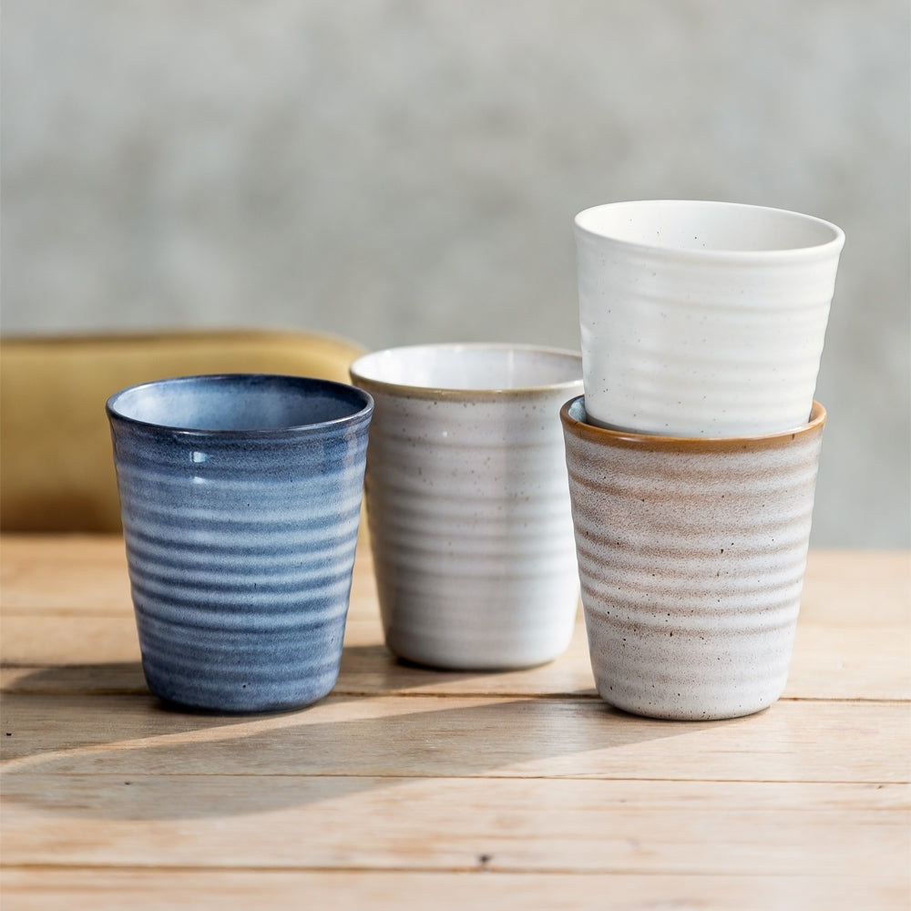 Ecology Ottawa Stoneware Glaze 250ml Espresso Latte Cup/Water Drink Mug Set (4 Pieces) — image 2