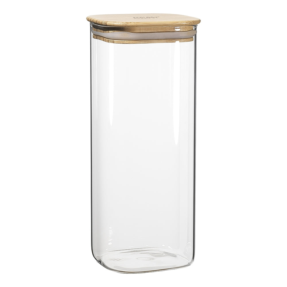 Ecology Pantry Square Glass Canisters w/ Bamboo Lid (4 Pieces) — image 3