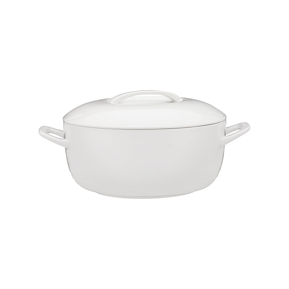 Ecology Signature 2L Porcelain 27.5cm Casserole Cookware Baking Dish w/Lid White
