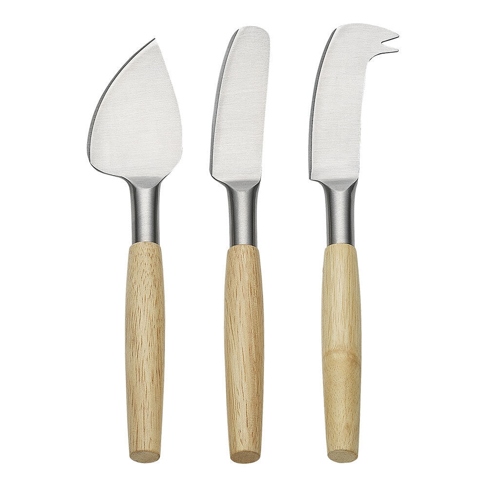 Ecology Alto Rubberwood/Stainless Steel Cheese Knife/Slicer Set Natural (3 Pieces) — image 2