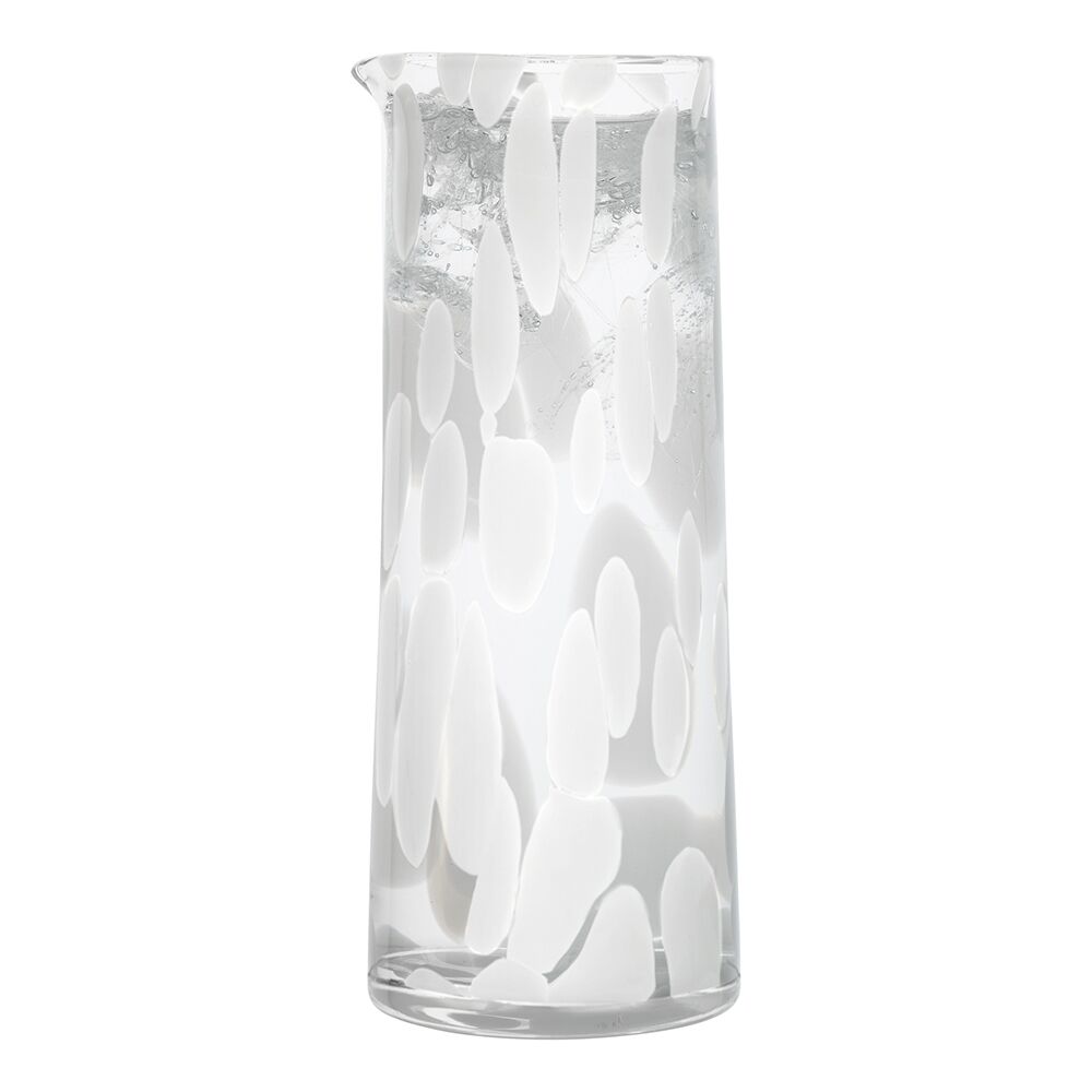 Ecology 1.3L White Camille Soda Lime Glass Carafe Drink Decanter Jug — image 2