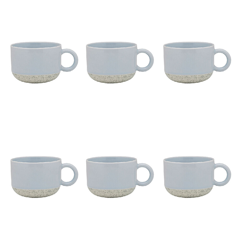Ecology Stoneware 340ml Horizon Hull Durable Coffee/Tea Mug 10.2x13.9cm Blue (6 Pack)