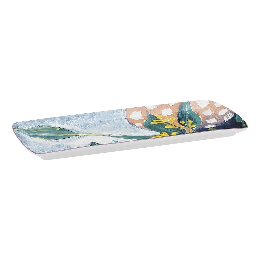 Ecology Bloom 35cm Fine China Rectangular Serving Dish Floral Food Platter Tray