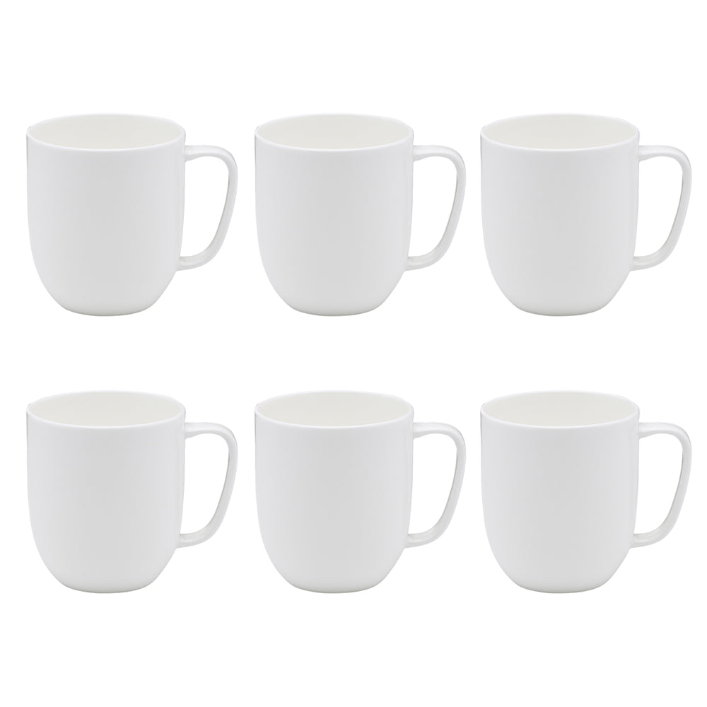 Ecology 380ml Canvas Coupe Mug Coffee/Tea Tableware - White (6 Pack)