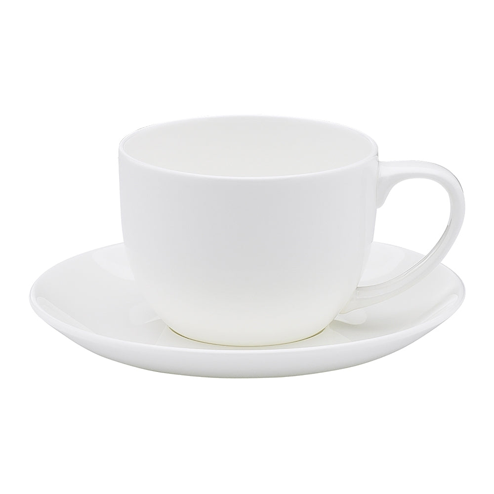 Ecology 275ml Canvas Teacup & Saucer Coffee/Espresso Drinking Cup Tableware WHT