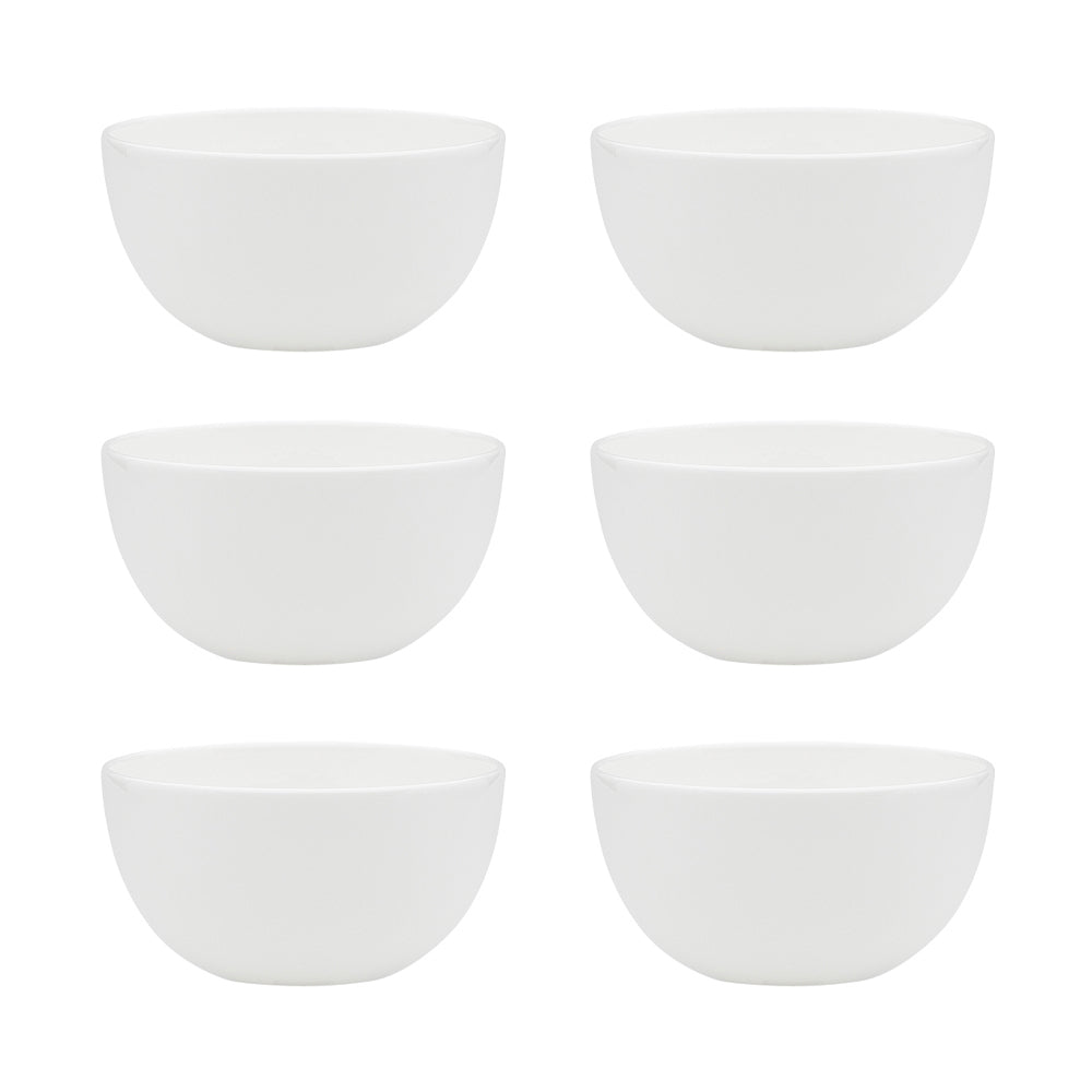 Ecology 10cm Canvas Rice/Soup Bowl Coupe Kitchen Serving Cup Dinnerware White (6 Pack)