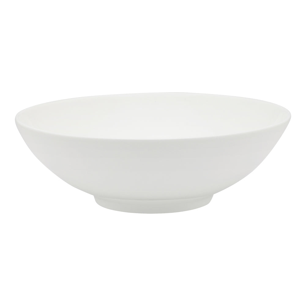 Ecology Fine Bone China Canvas Elegant Kitchenware Ramen Bowl 24.5cm White