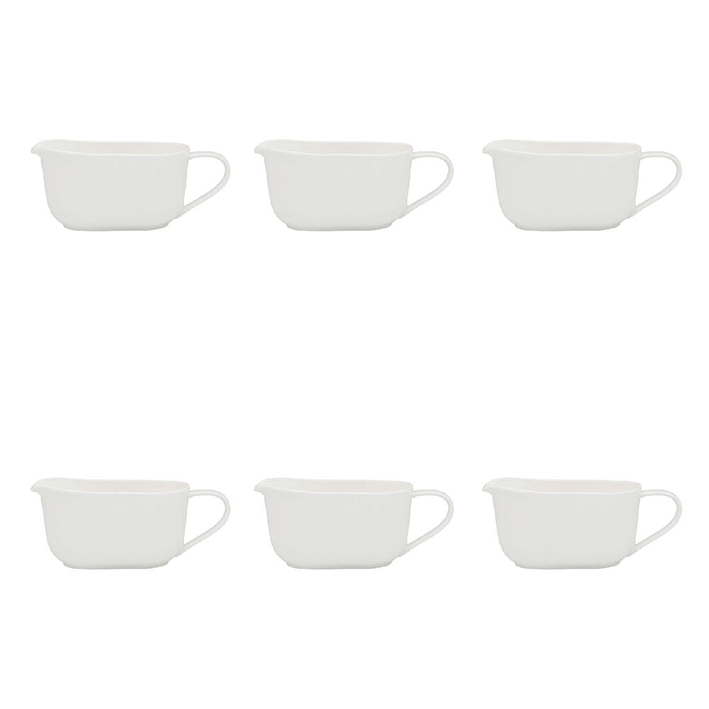 Ecology Fine Bone China Canvas Kitchen Serveware Jug/Pitcher 450ml - White (6 Pack)