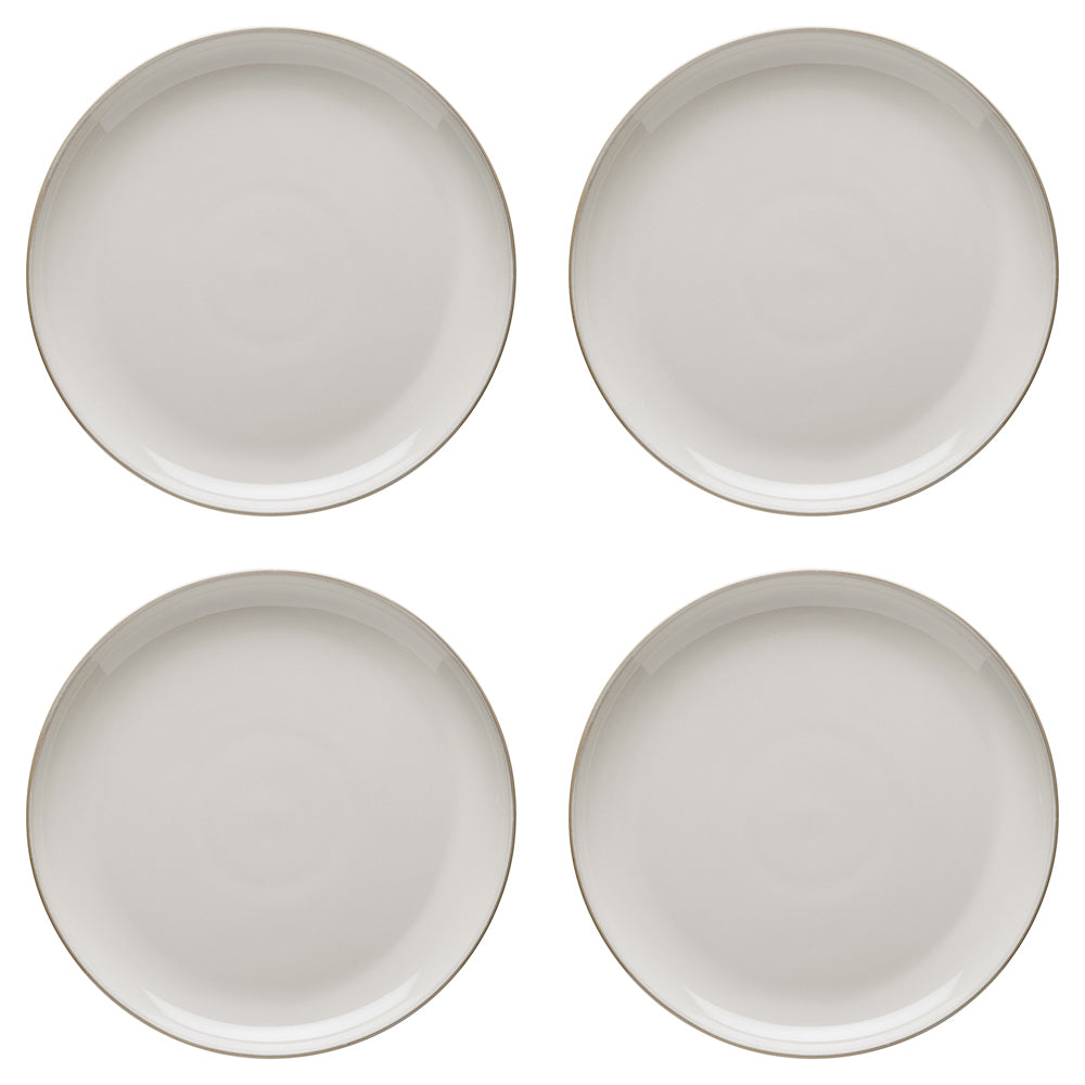 Ecology Stoneware Dinnerware Element Aesthetic Dinner Plate 26.5cm Blanc (4 Pack)