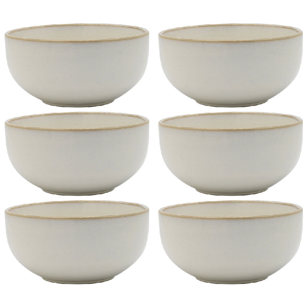 Ecology Stoneware Dinnerware Element Aesthetic Style Noodle Bowl 14cm Blanc (6 Pack)