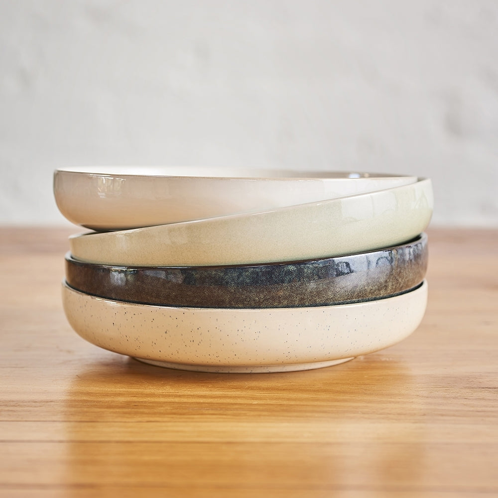 Ecology Stoneware Dinnerware Element Dinner Aesthetic Style Bowl 22cm Blanc — image 2