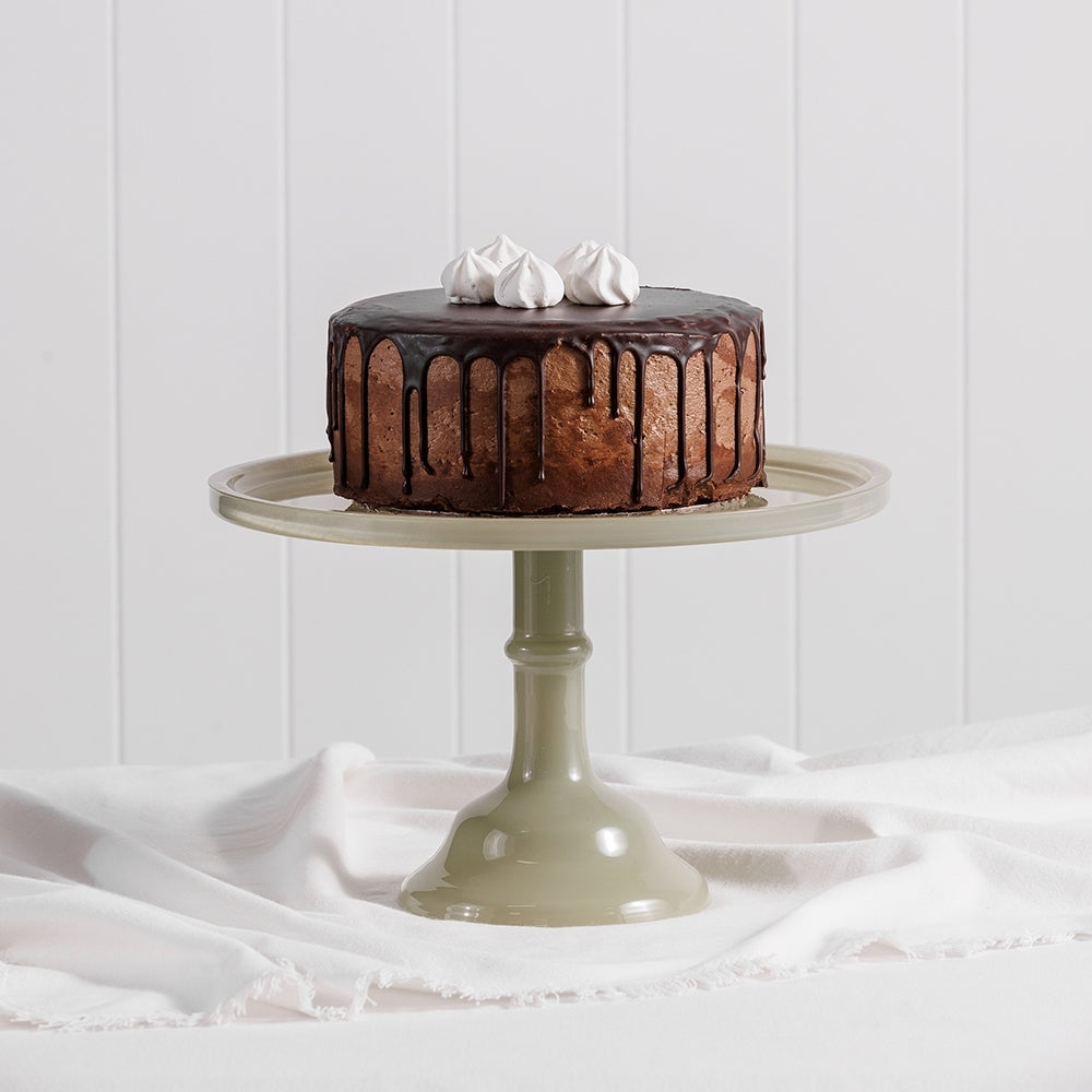 Ecology Glass Torte Cake Stand Dessert Display Holder 29x18cm Sage Green — image 2