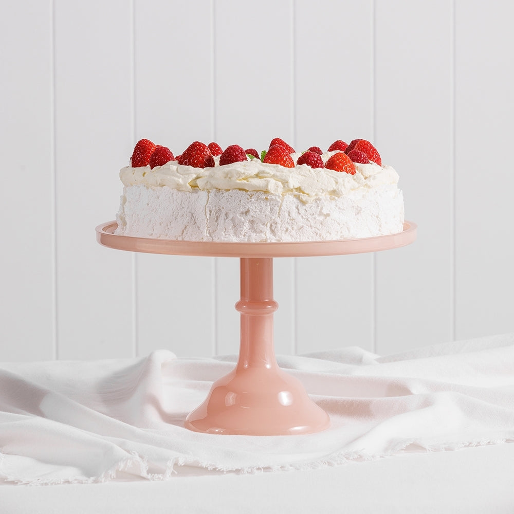 Ecology Glass Torte Cake Stand Dessert Display Holder 29x18cm Blush Pink — image 2