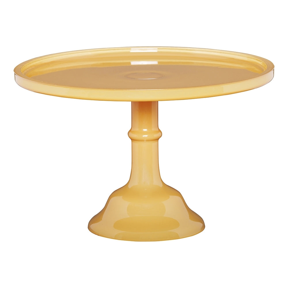 Ecology Glass Torte Cake Stand Dessert Display Holder 29x18cm Honey Yellow